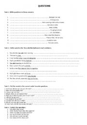 English Worksheet: Question formation
