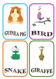 English Worksheet: ANIMAL FLASH-CARDS - PART 6