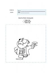 English Worksheet: Pirates Leg (Possessives)