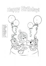 English Worksheet: Happy birthday!