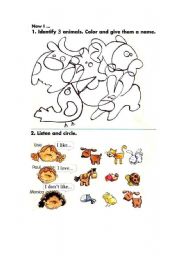 English worksheet: ANIMALS