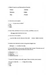 English Worksheet: test