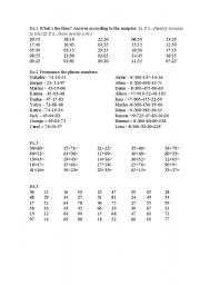 English worksheet: Numbers