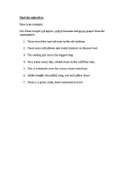 English worksheet: Adjective exercise