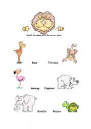 English worksheet: wild animals