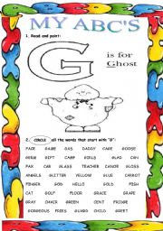 English Worksheet: My ABCs (G)