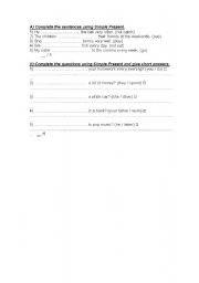 English worksheet: SIMPLE PRESENT