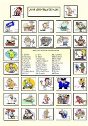 English Worksheet: Jobs and professions!