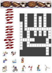 English worksheet: SPORTS CROSSWORD