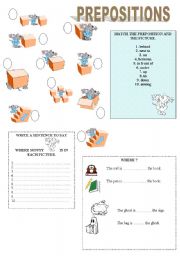 English Worksheet: PREPOSITIONS