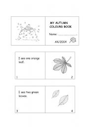 English Worksheet: MY AUTUMN COLOURS BOOK