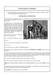 English Worksheet: English Reading Worksheet II