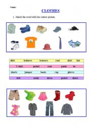 English worksheet: Clothes worksheet