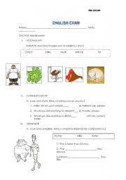 English Worksheet: English exam : Comparatives and Superlatives, there is /are