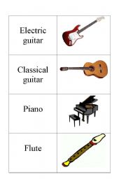 English Worksheet: instruments flashcards 2