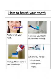 English Worksheet: Clean teeth