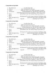 English Worksheet: comparative and superlative