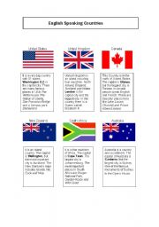 English Worksheet: English Speaking Countries