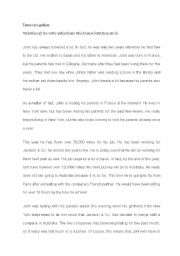 English Worksheet: Tense recognition