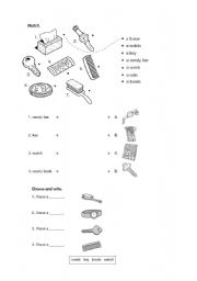 English worksheet: At school