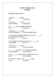 English Worksheet: present and past 