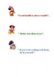 English worksheet: proverbs