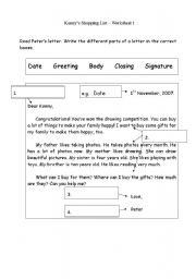 English Worksheet: Letter Format