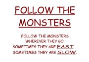 English Worksheet: Follow the monsters
