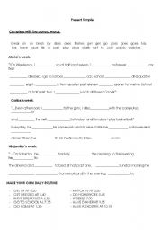 English Worksheet: Present Simple I