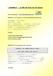 English Worksheet: Song: 