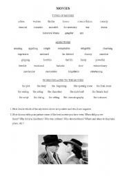 English Worksheet: Movie Vocabulary
