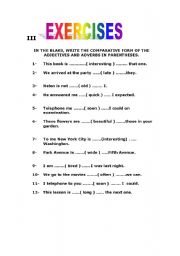 English worksheet: Exercises