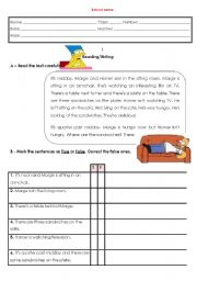 English Worksheet: written test