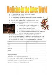 English Worksheet: Aztec Medicine