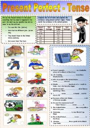 English Worksheet: Present Perfect  - Tense