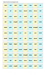 Simple past- Irregular verbs dominoes