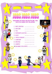 English Worksheet: Jobs