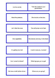 English Worksheet: domino story