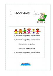 English worksheet: SONG GOOD-BYE