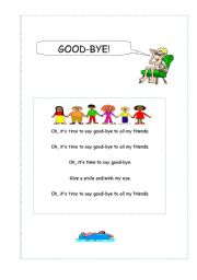 English Worksheet: SONG GOOD-BYE