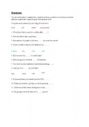 English Worksheet: SYNONYMS