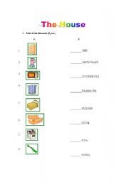 English worksheet: The house