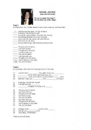 English worksheet: Michael jackson 