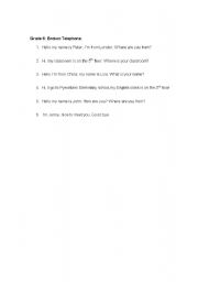 English Worksheet: Broken telephone sentences