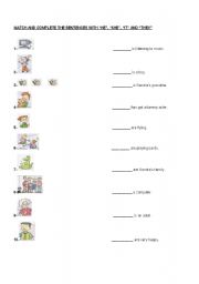 English worksheet: Personal pronouns