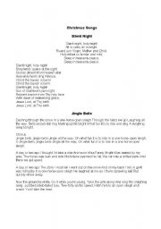 English worksheet: Christmas Songs