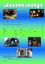 English Worksheet: Jumanji -  (( 13 pages )) - Unit of Work- Elementary/intermediate - editable 