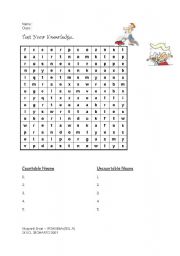 English Worksheet: Test Your Knowledge