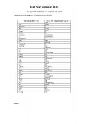 English worksheet: opposite-adjectives