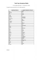 English Worksheet: opposite-adjectives